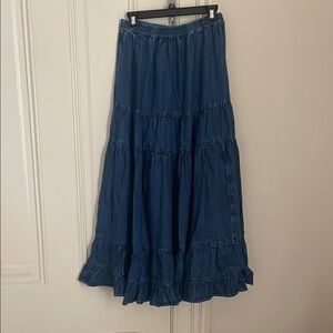 Blue Jean Maxi Skirt